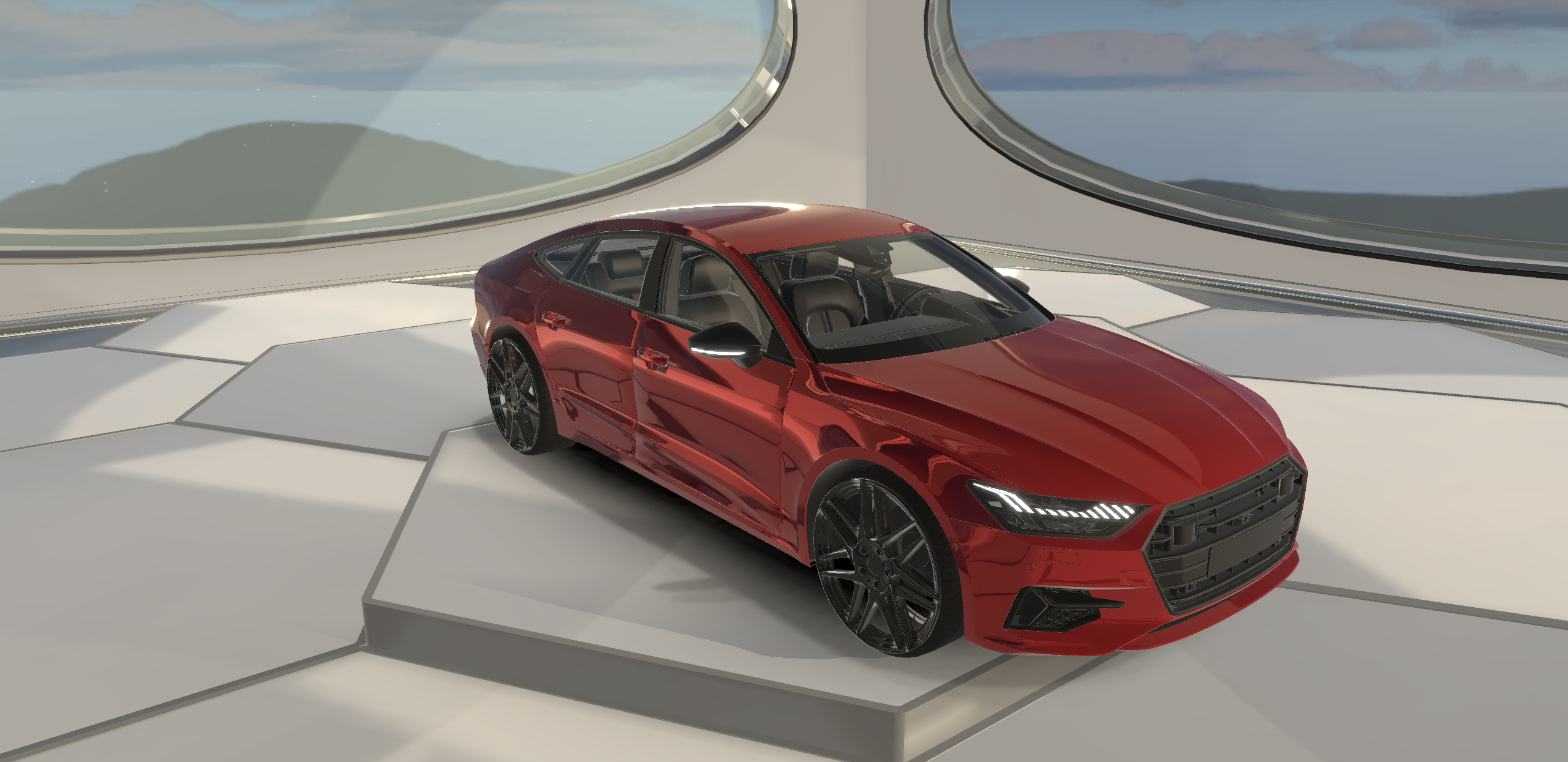 Audi A7 Sportback 2021 Lowpoly Sports Car 3D Model…