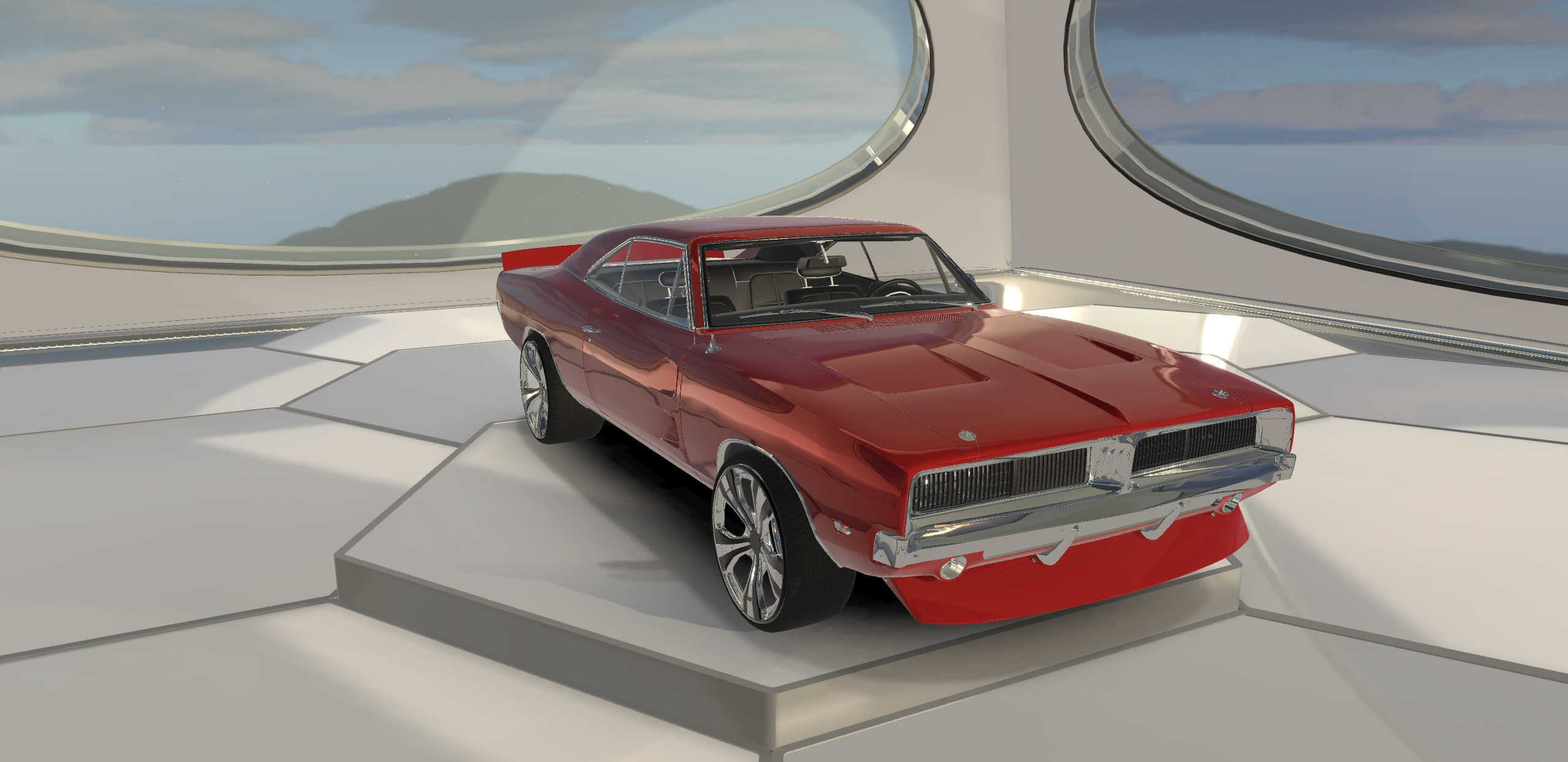 Dodge Charger RT 1969 Lowpoly Muscle Car 3D Model…