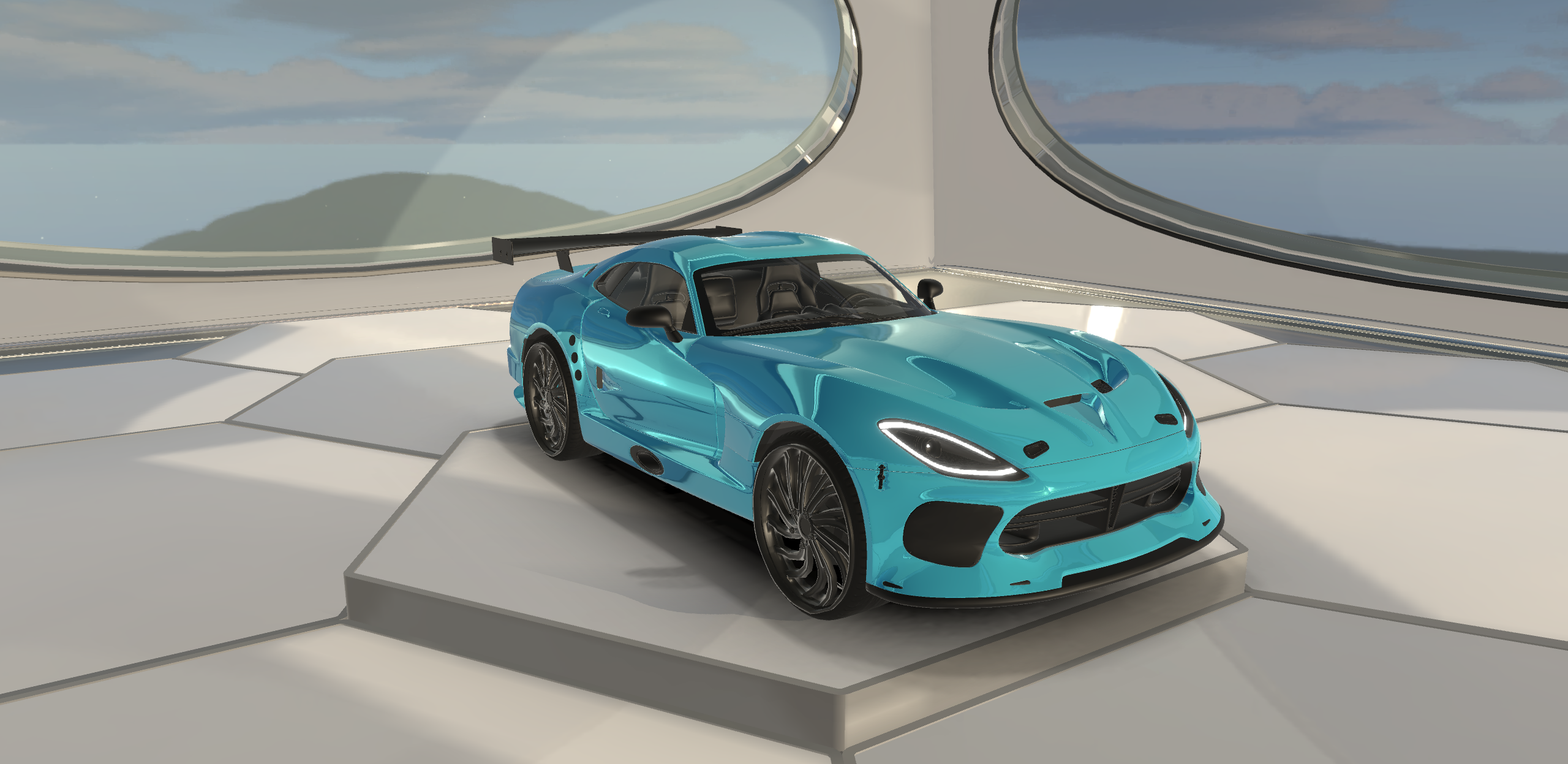 Dodge Viper GTS-R 2015 Lowpoly Sports Car 3D Model…