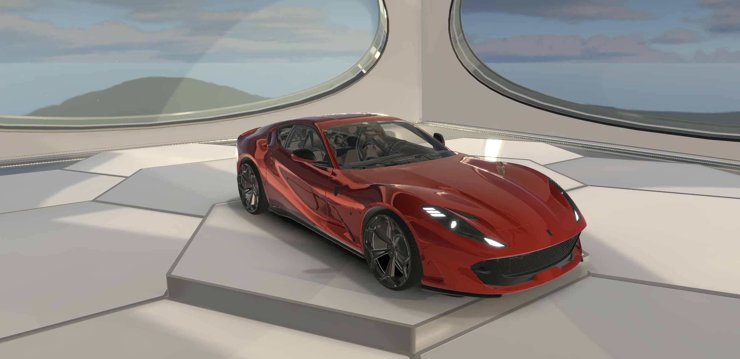 Ferrari 812 Superfast 2017 Lowpoly Sports Car 3D Model…