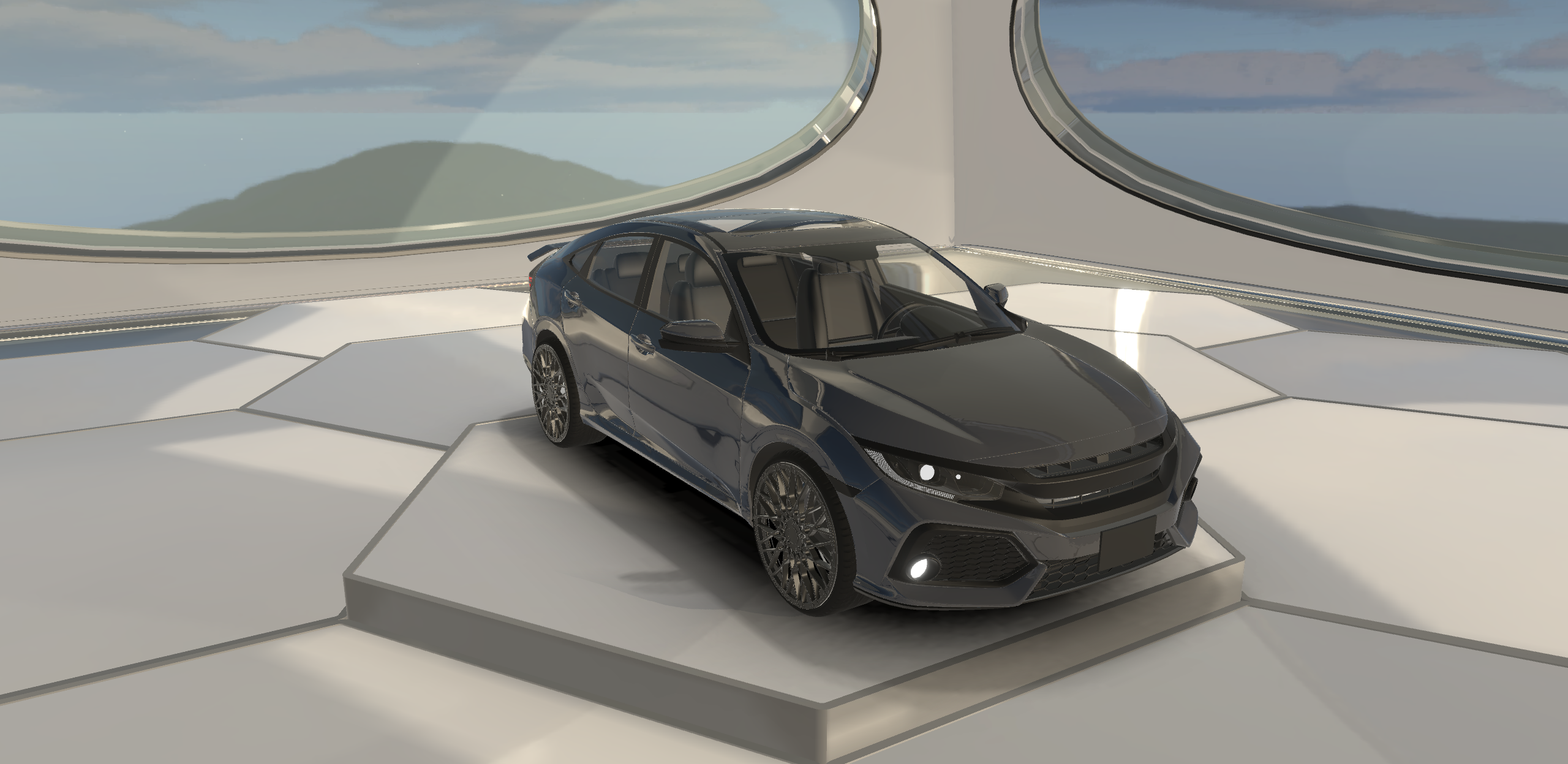 Honda Civic 2019 Lowpoly Sports Car 3D Model…