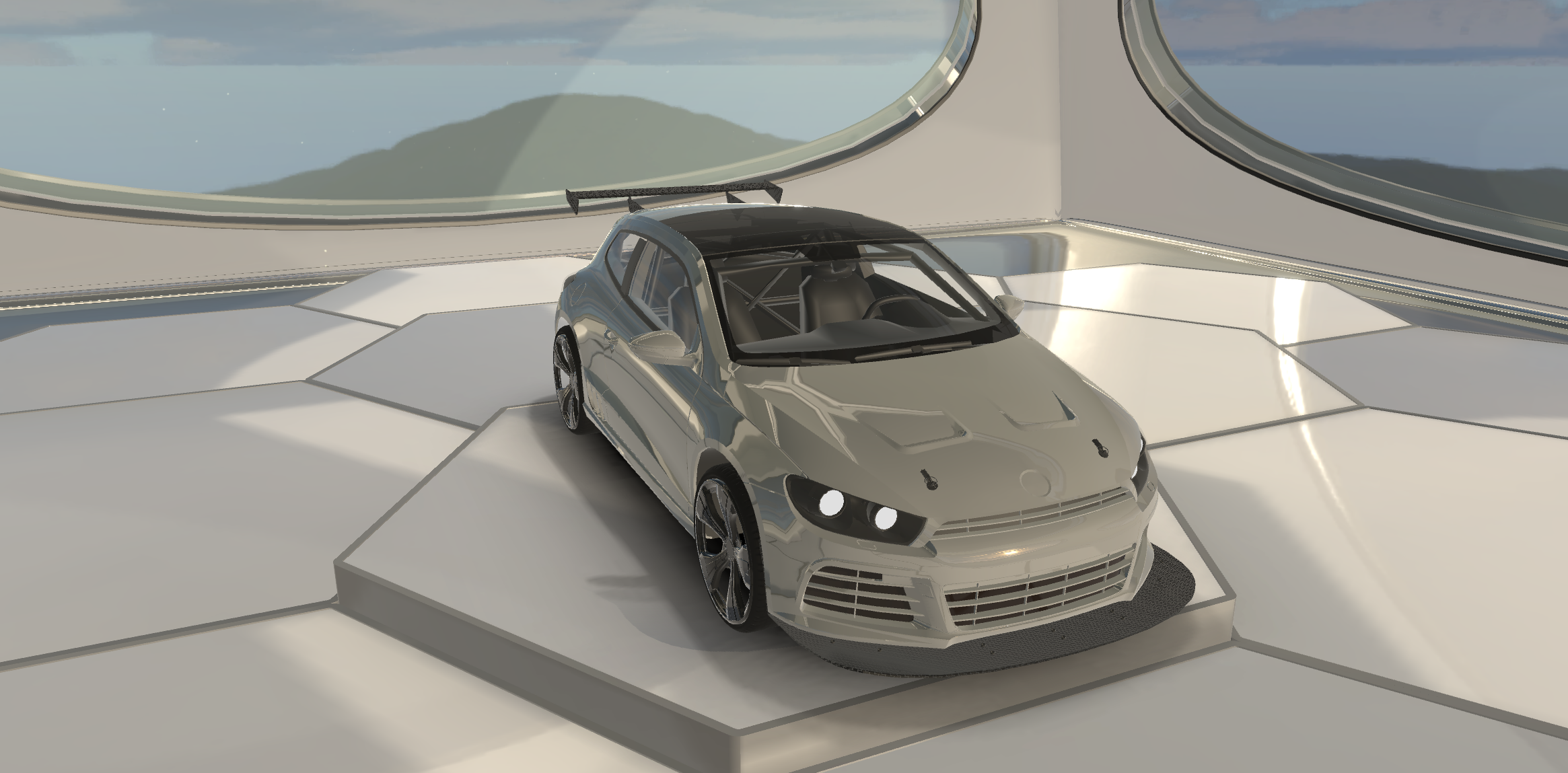Volkswagen Scirocco 2017 Lowpoly Sports Car 3D Model…