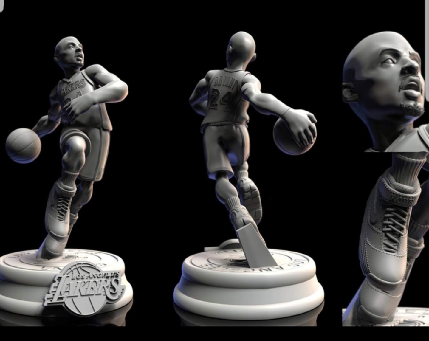 NBA – Bryant Kobe 3D Model STL File for CNC Router Laser & 3D Pr…