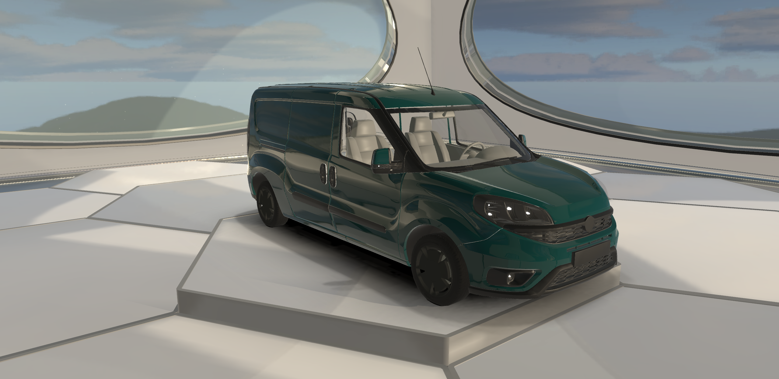 Fiat Doblo 2022 Lowpoly VAN Car 3D Model…