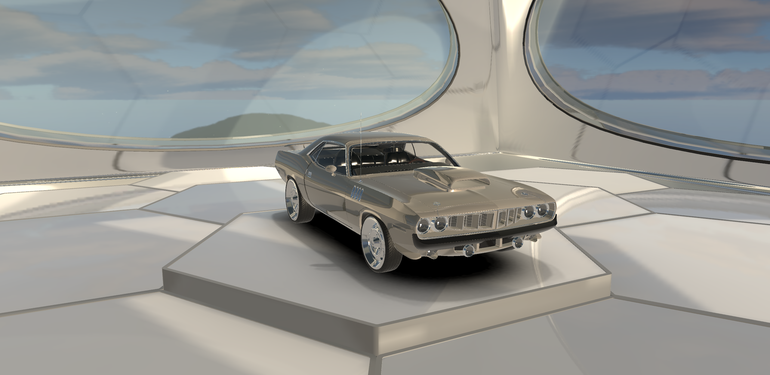 Plymouth Barracuda Hemi Cuda 1971 Lowpoly Classic Muscle Car 3D Model…