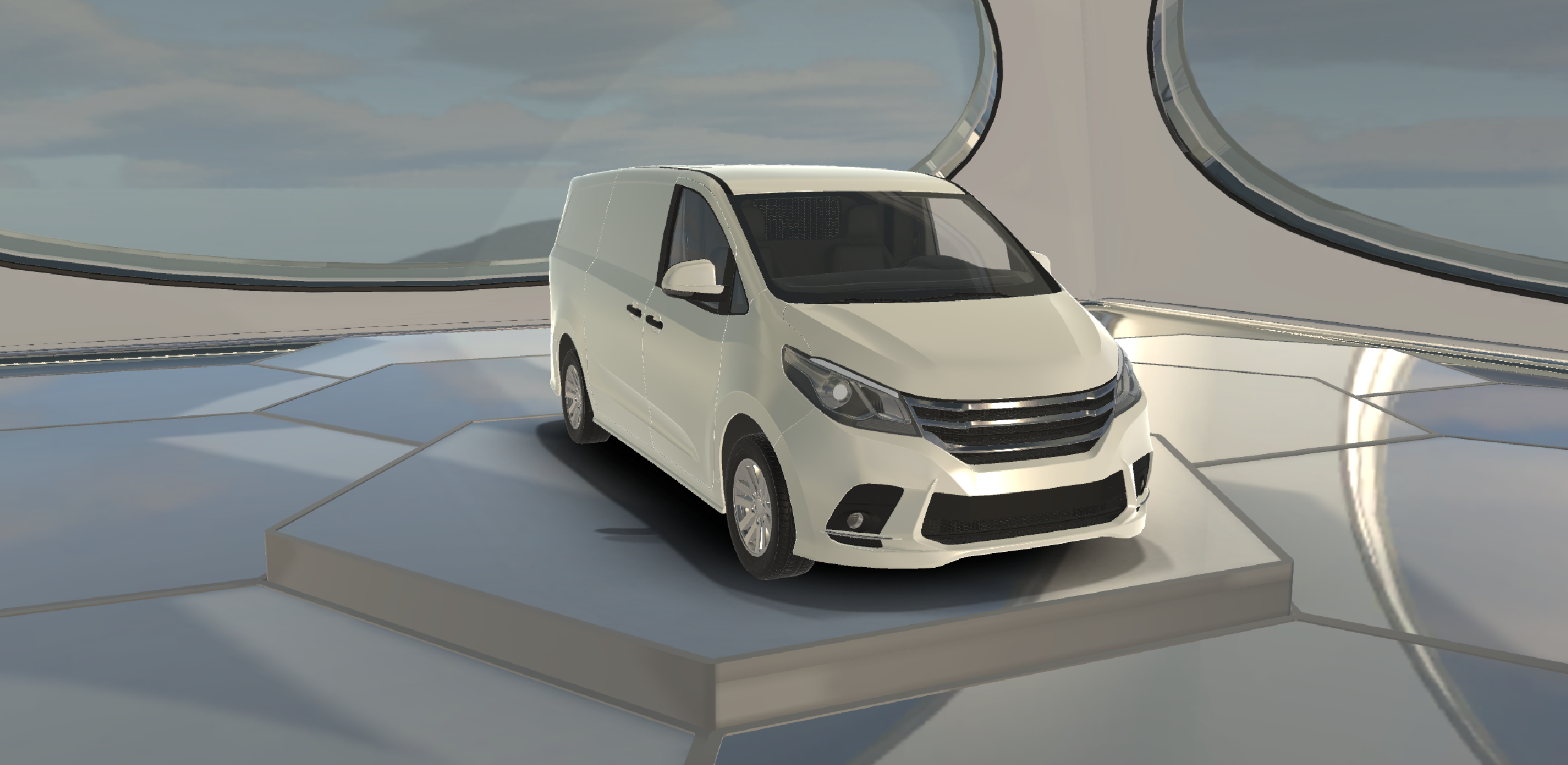 Cargo Van Car 2022 Lowpoly VAN Car 3D Model…