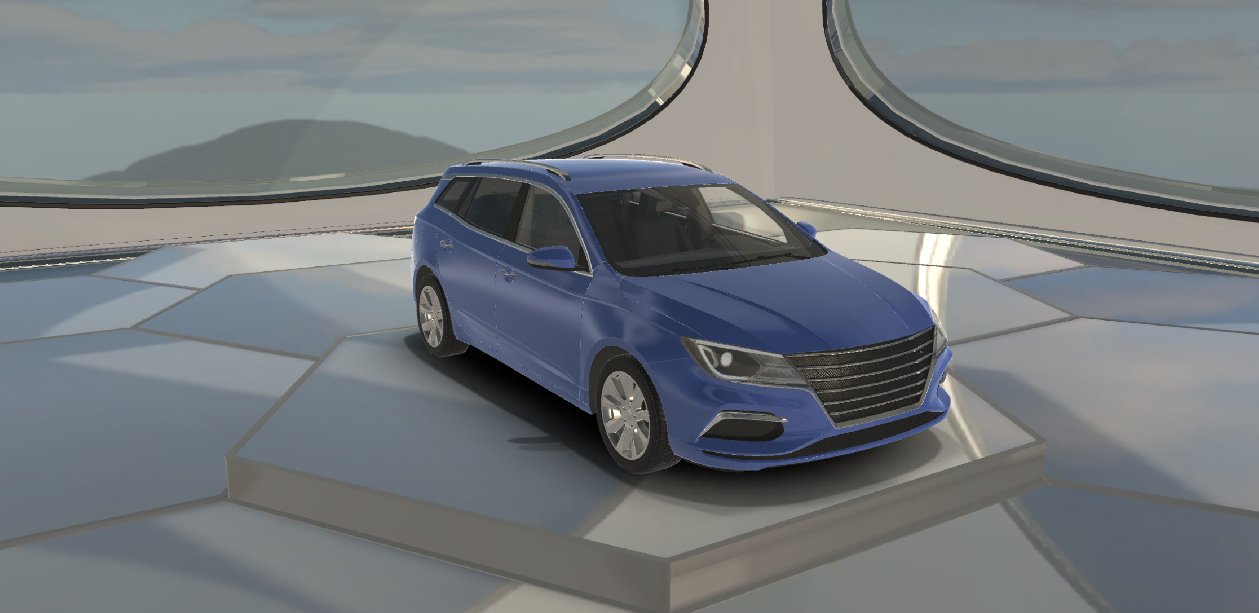 Station Wagon Car 2022 Lowpoly Sports Car 3D Model…