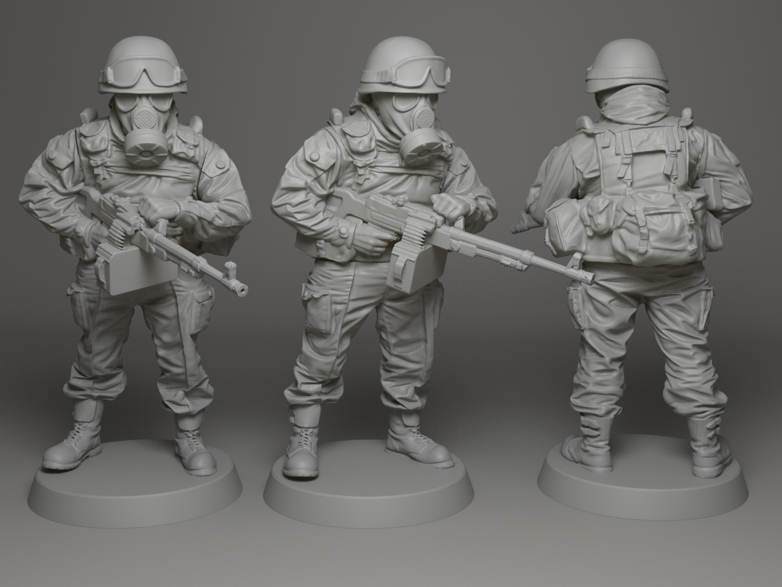 Albino Raven Soldier 01 3D Model STL File for CNC Router Laser & 3D Printer Easy Print Ready