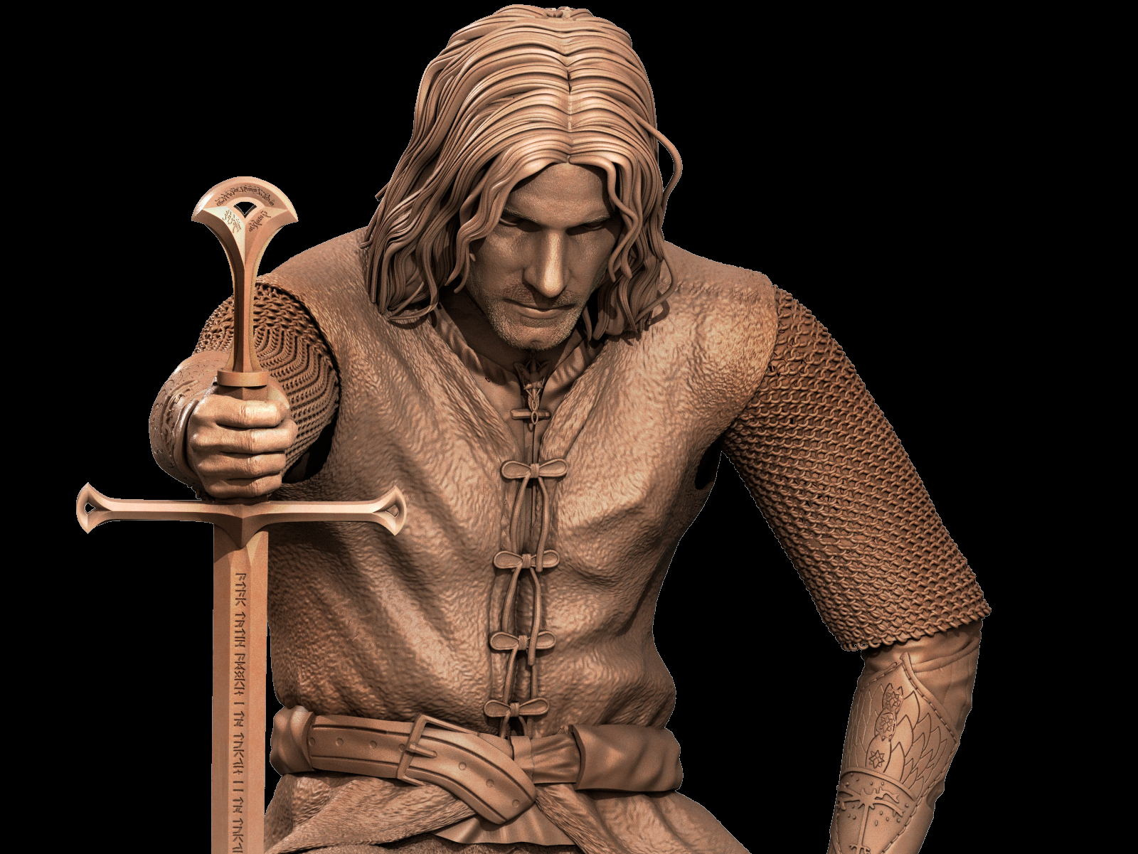 Aragorn 3D Model STL File for CNC Router Laser & 3D Printer Easy Print…