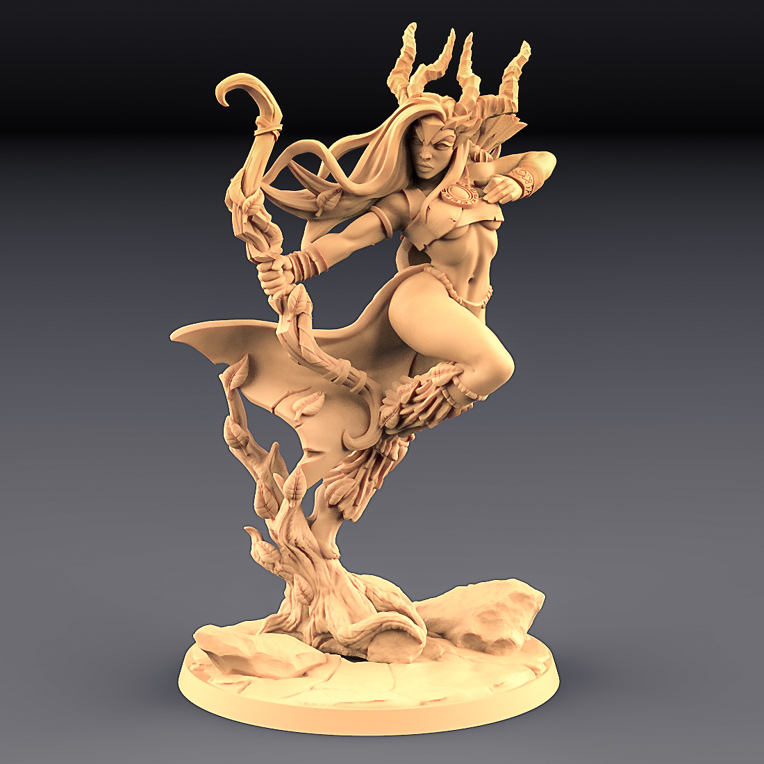 Artemis, The Hunt Goddess 3D Model STL File for CNC Router Laser & 3D Printer Easy Print Ready
