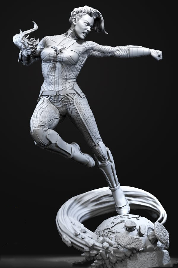Captain Marvel – Marvel comics 3D Model STL File for CNC Router Laser &a…