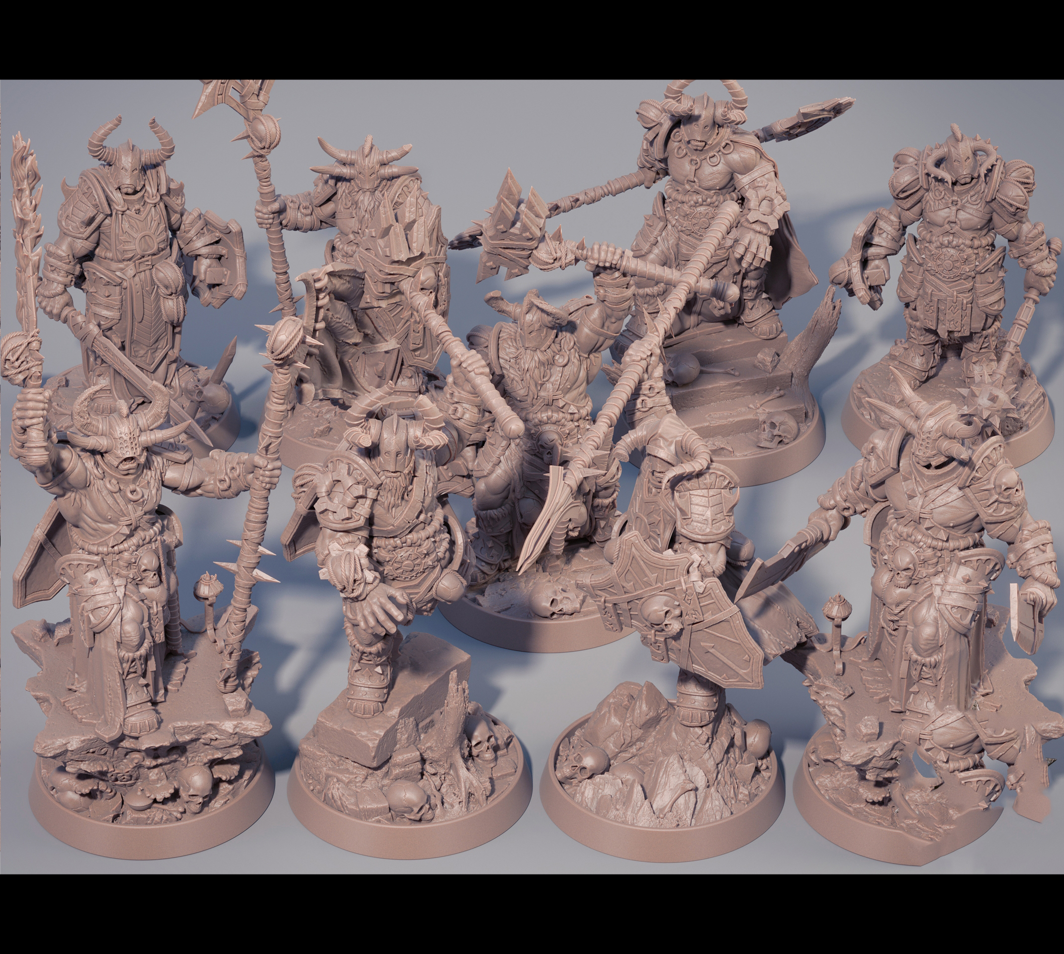 Chaos Barbarians of Q 3D Model STL File for CNC Router Laser & 3D Prin…