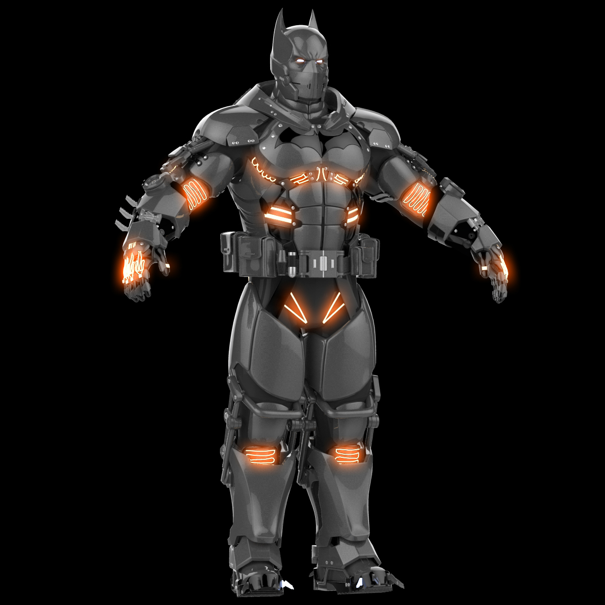Cold Cold Heart Arkham Origins Batman XE Full Body Armor Suit Batsuit 3D M…