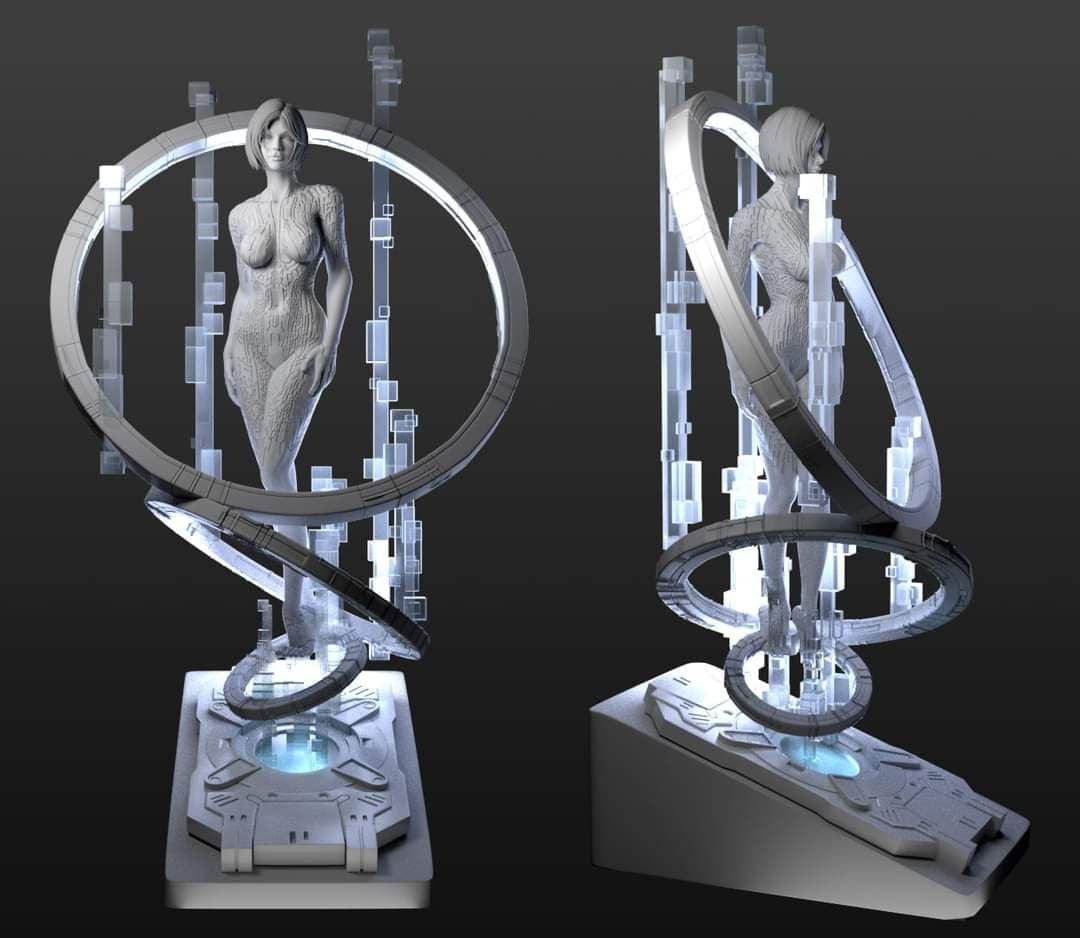Cortana – Halo  3D Model STL File for CNC Router Laser & 3D Printer …