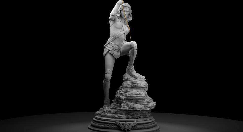 Gal Gadot – Wonder Woman 3D Model STL File for CNC Router Laser & 3D…