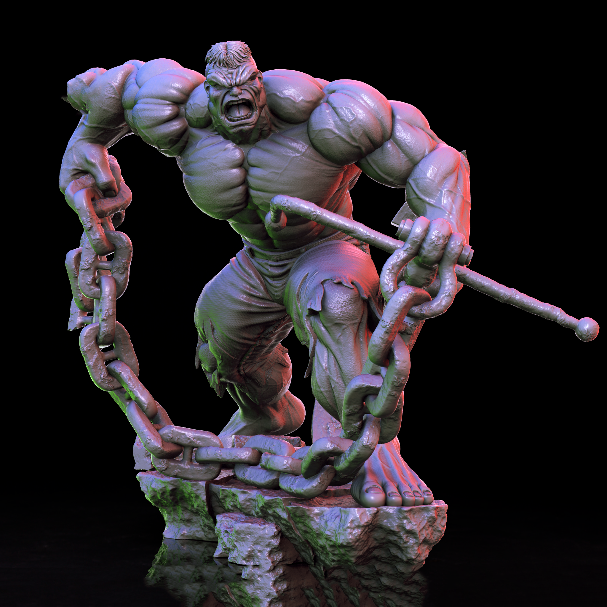 Hulk 3D Model STL File for CNC Router Laser & 3D Printer Easy Print Re…
