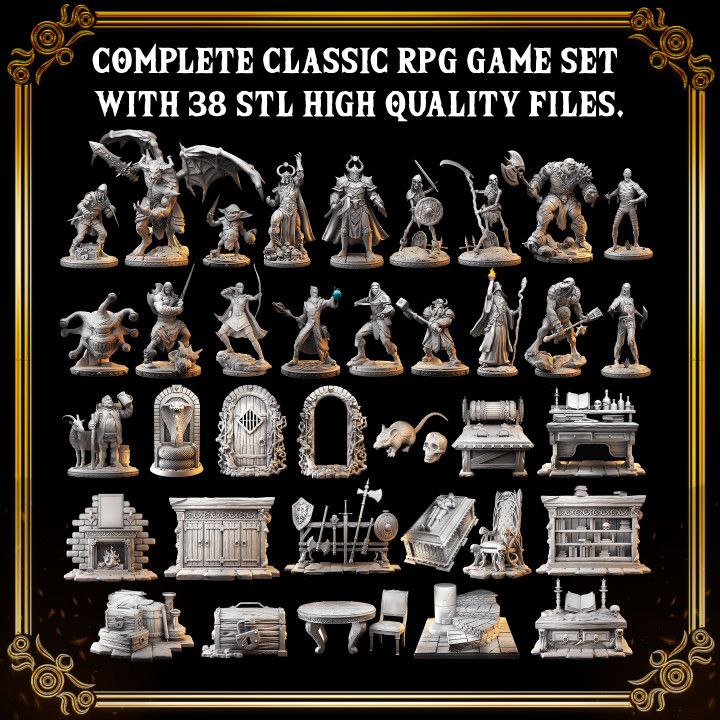 Masters Of Dungeons Quest Premium Package 3D Model STL File for CNC Router…