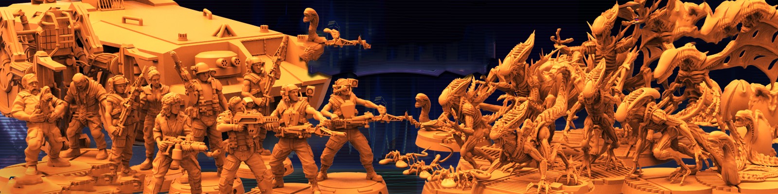 Papsikels Aliens vs Humans 3D Model STL File for CNC Router Laser & 3D…