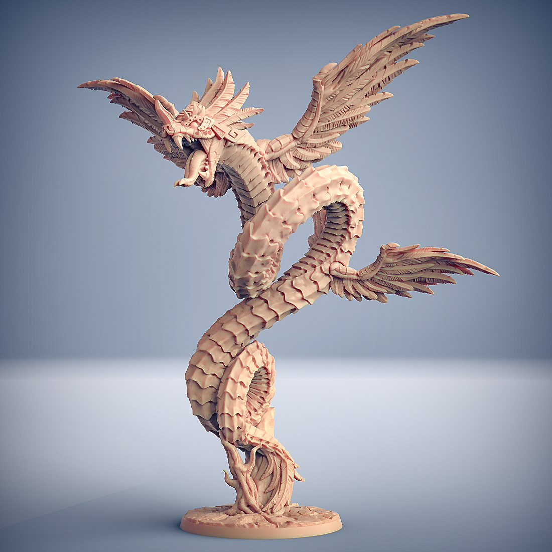 Quetzalcoatl, The Snake God 3D Model STL File for CNC Router Laser & 3…