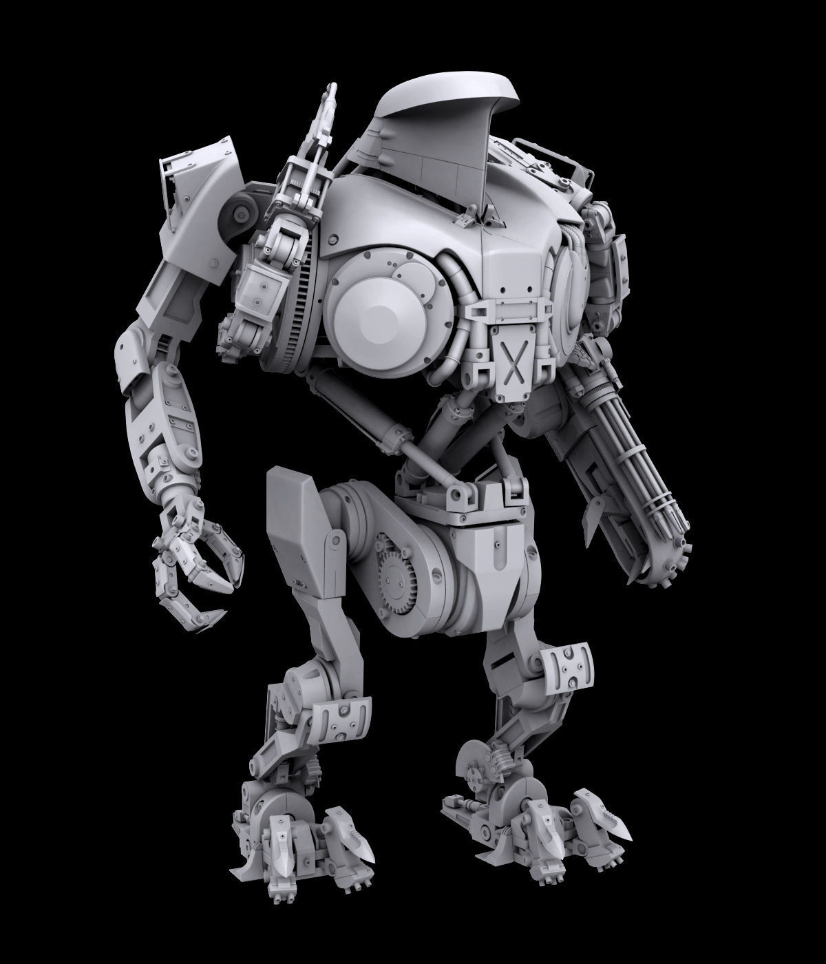 Robocop 2 movie Cain action figure 3D Model STL File for CNC Router La…