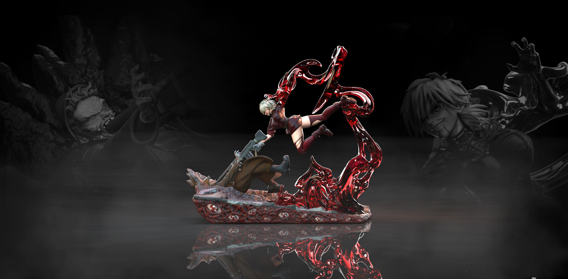 Seras Victoria Fan Art From Hellsing Ultimate 3D Model STL File for CN…