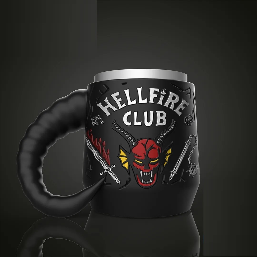 Stranger Things mug or mate Hellfire Club 3D Model STL File for CNC Ro…