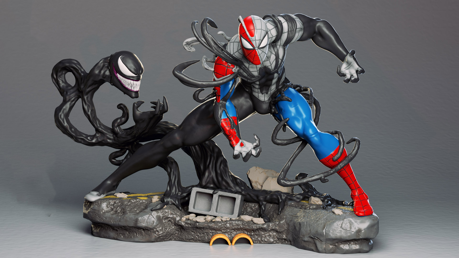 Venom Take Over Spider-Man  3D Model STL File for CNC Router Laser &am…
