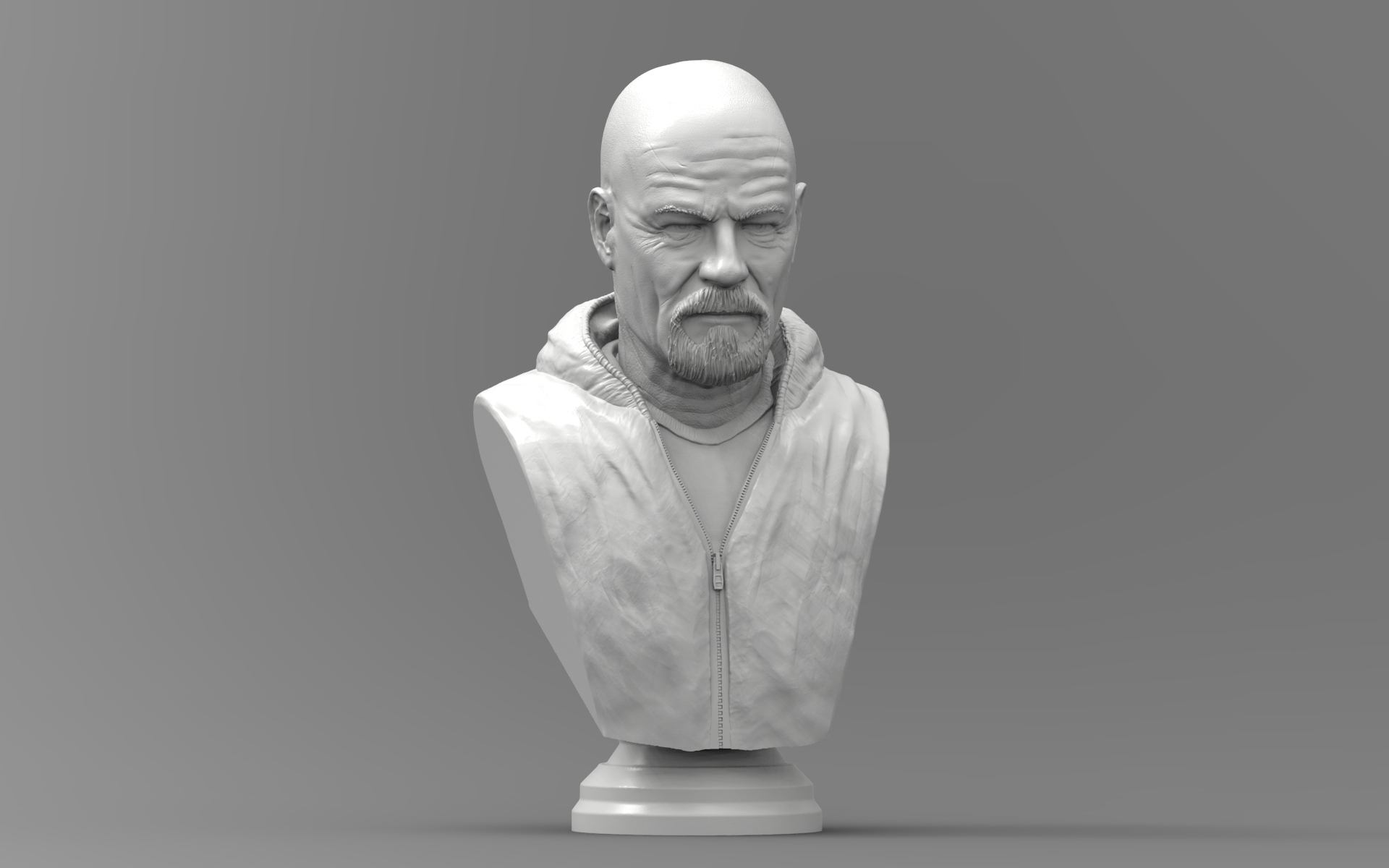 Walter White Bust – Breaking Bad 3D Model STL File for CNC Router La…