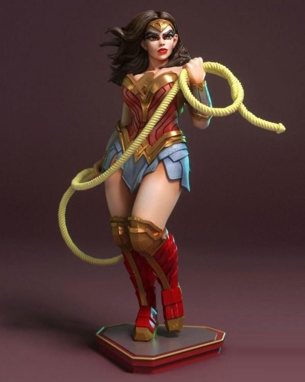 Wonder Woman 3D Model STL File for CNC Router Laser & 3D Printer E…