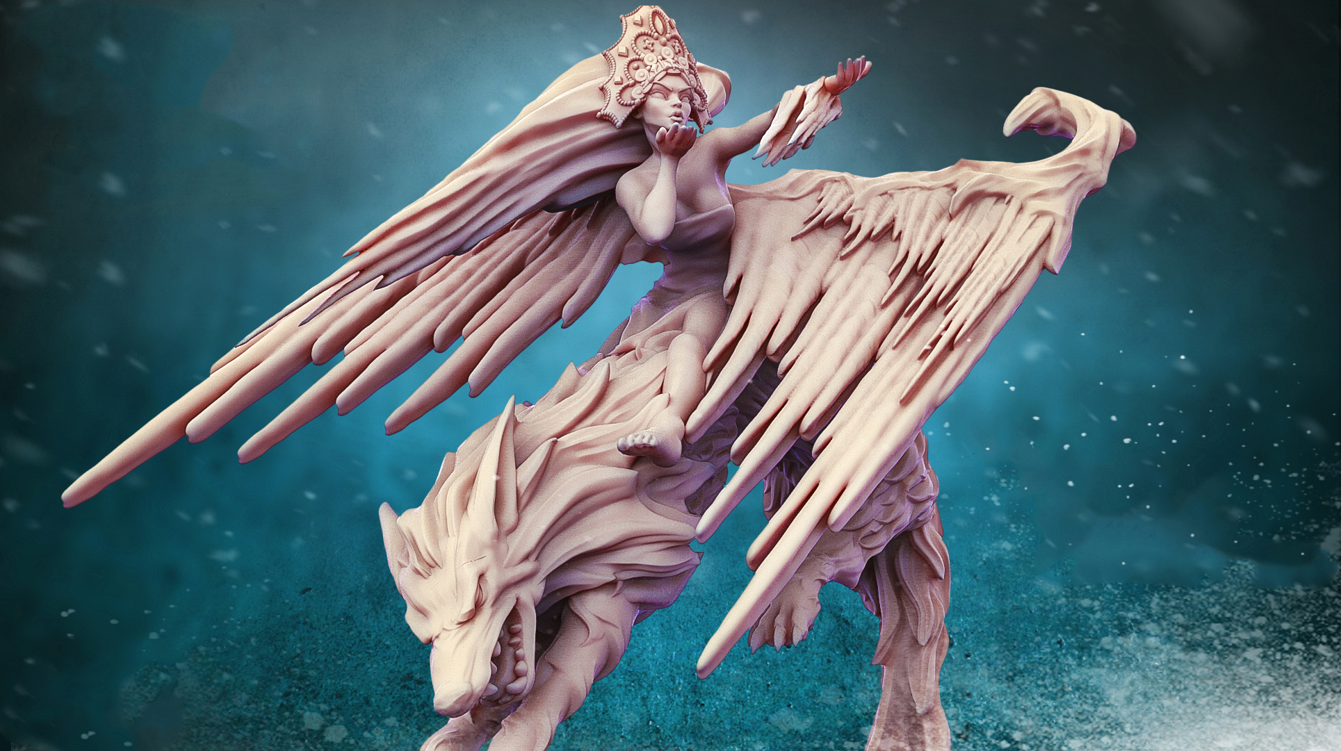 Yr The Ice Maiden 3D Model STL File for CNC Router Laser & 3D Prin…